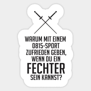 Sport fechten (black) Sticker